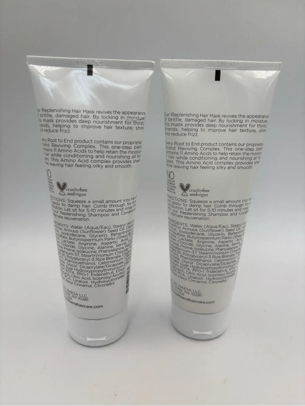 2-PACK Root To End Replenishing Hair Mask 8oz each SEALED/NEW